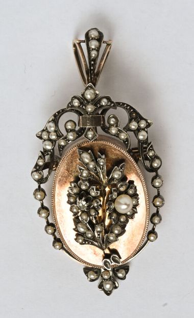 Pendentif Broche en or jaune 18K (750/oo)...