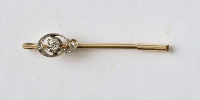 Broche-Epingle en or 18K (750/oo) de 2 tons...