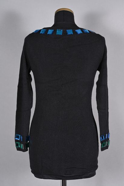 YVES SAINT LAURENT RIVE GAUCHE, 
Black knit...