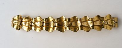 Bracelet en or jaune 18K (750/oo) à maillons...