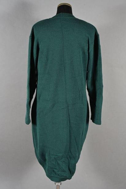 YVES SAINT LAURENT Variation. Long, bottle-green...