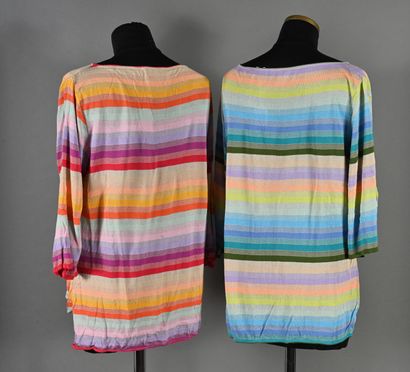 MISSONI. Set of two striped knit tops with...