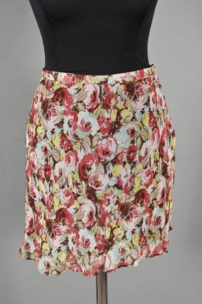 CACHAREL. Mini skirt in voile printed with...