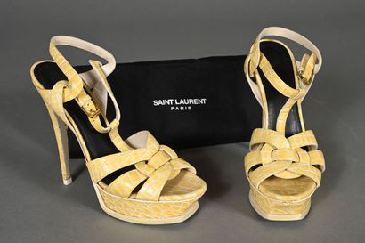 SAINT LAURENT Paris. Pair of Tribute barefoot...