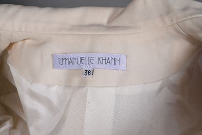 EMMANUELLE KHANH, 
Jacket in ivory gabardine...