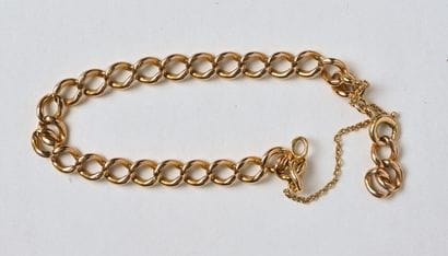 Bracelet en or jaune 18K (750/oo) à maille...
