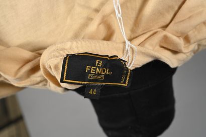FENDI. Set of two short-sleeved cotton tee-shirts,...