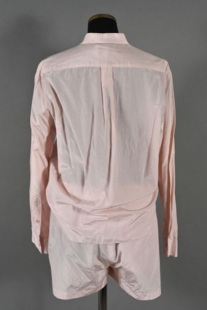 ACNE. Short jumpsuit in powder-pink silk...