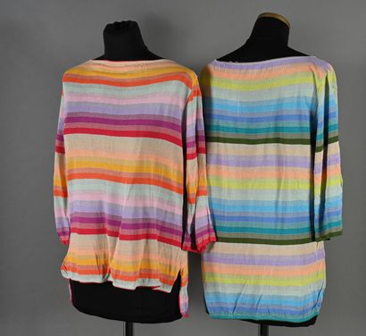 MISSONI. Set of two striped knit tops with...