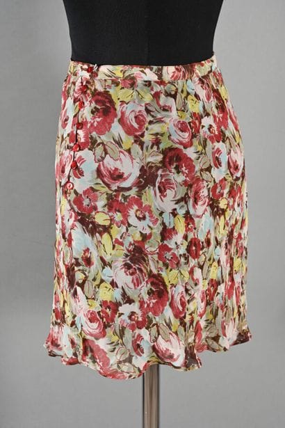 CACHAREL. Mini skirt in voile printed with...