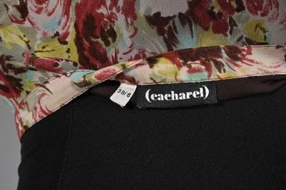 CACHAREL. Mini skirt in voile printed with...