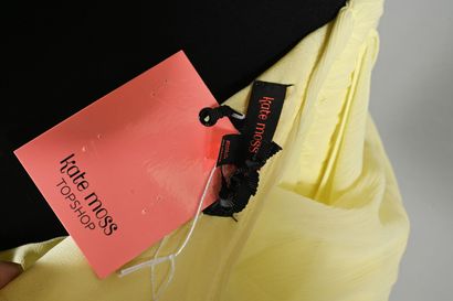 KATE MOSS for TOPSHOP - Yellow pleated strapless...