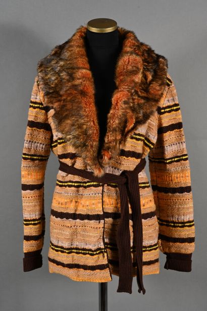 MISSONI. Cardigan en laine mélangée à frise...