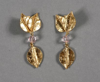 YVES SAINT LAURENT. Pair of earrings featuring...