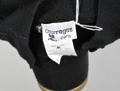 COURREGES. Black knit ensemble with steel-style...