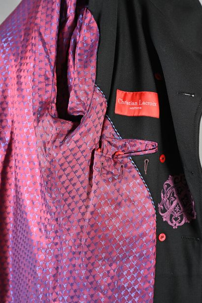 CHRISTIAN LACROIX. Manteau homme en laine...