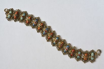 Bracelet en argent (800/oo) partiellement...
