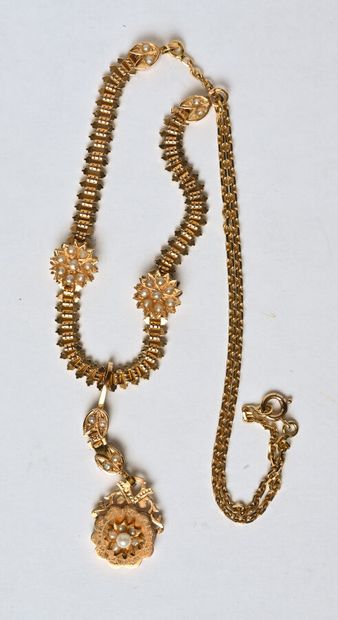 Collier en or jaune 18K (750/oo) à maille...