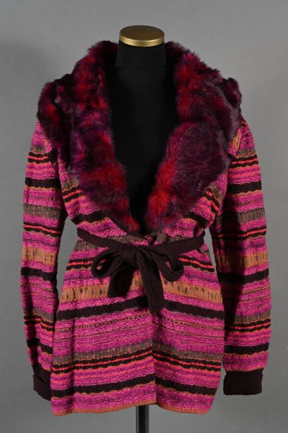 MISSONI. Cardigan en laine mélangée à frise...