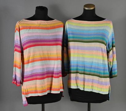 MISSONI. Set of two striped knit tops with...