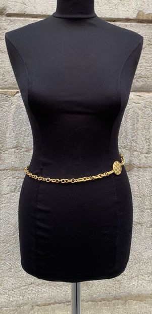 YVES SAINT LAURENT. Gold-plated metal chain...