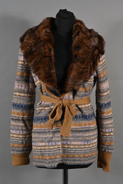 MISSONI. Cardigan en laine mélangée à frise...