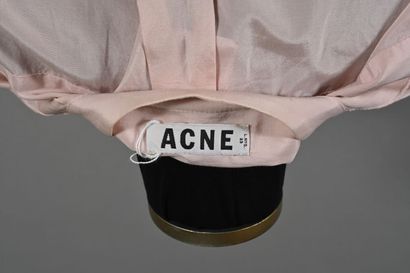 ACNE. Short jumpsuit in powder-pink silk...
