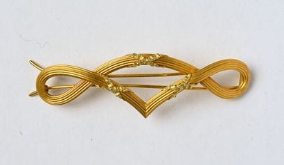 Barrette à cheveux en or jaune 18K (750/oo)...
