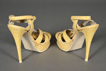 SAINT LAURENT Paris. Pair of Tribute barefoot...