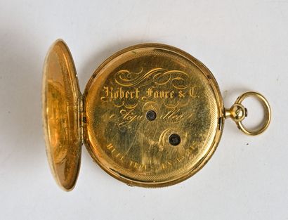 Montre de col en or jaune 18K (750/oo), cadran...
