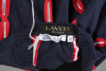 LANVIN Boutique. Navy linen and cotton knit...