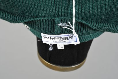 YVES SAINT LAURENT Variation. Long, bottle-green...