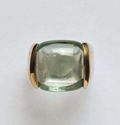 Bague en argent (800/oo) partiellement vermeillé,...