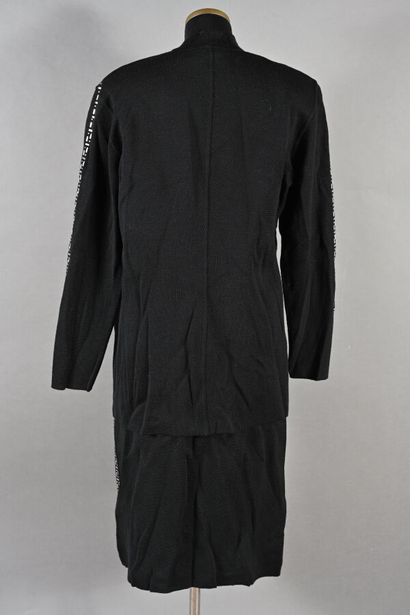 COURREGES. Black knit ensemble with steel-style...
