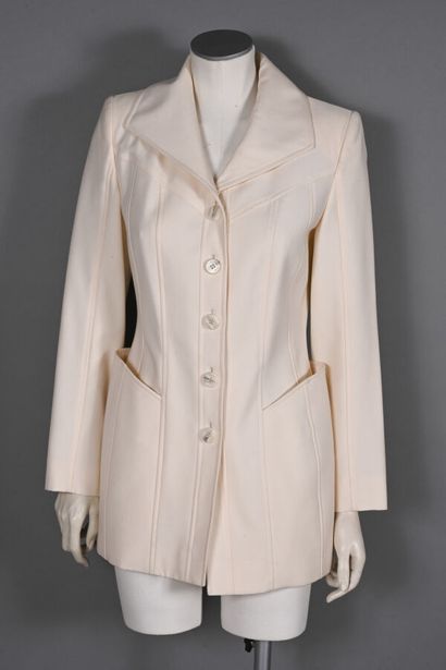 EMMANUELLE KHANH, 
Jacket in ivory gabardine...