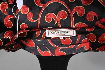 YVES SAINT LAURENT Variation. Black silk...