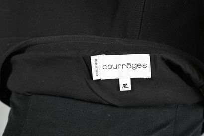 COURREGES. Jupe courte en gabardine de laine...