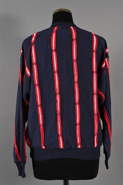 LANVIN Boutique. Navy linen and cotton knit...
