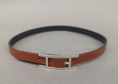 HERMES Paris. Bracelet double tour en cuir...