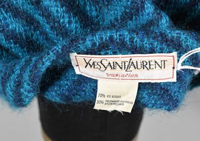 YVES SAINT LAURENT Variation. Navy blue mohair...