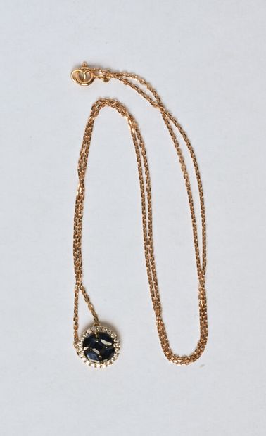 Collier en or rose 18K (750/oo) à maille...