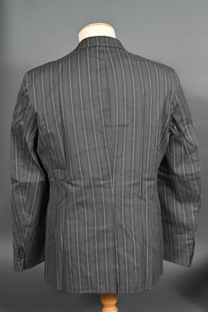 HERMES, 
Costume Homme en coton rayé gris...