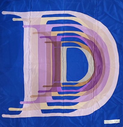 CHRISTIAN DIOR, 
Printed silk square with...