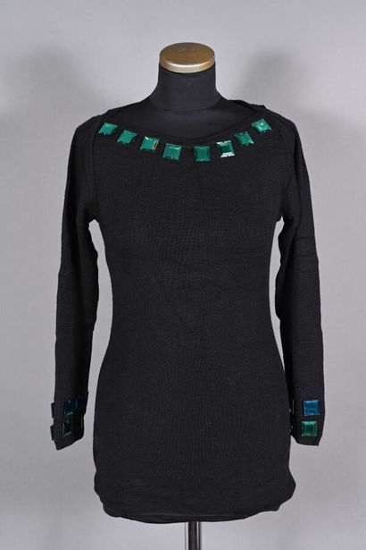 YVES SAINT LAURENT RIVE GAUCHE, 
Black knit...