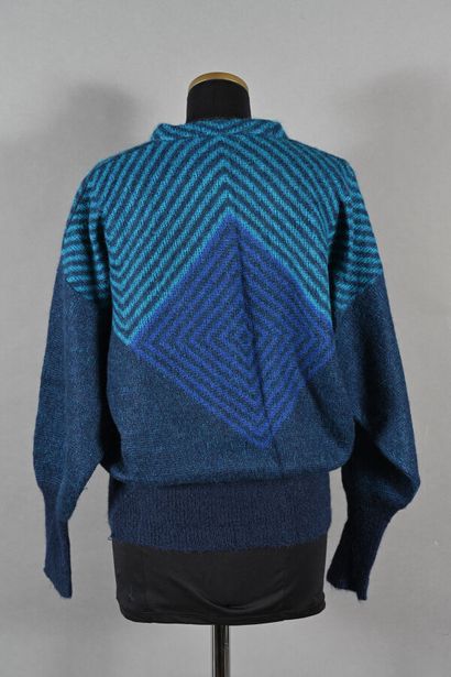 YVES SAINT LAURENT Variation. Navy blue mohair...