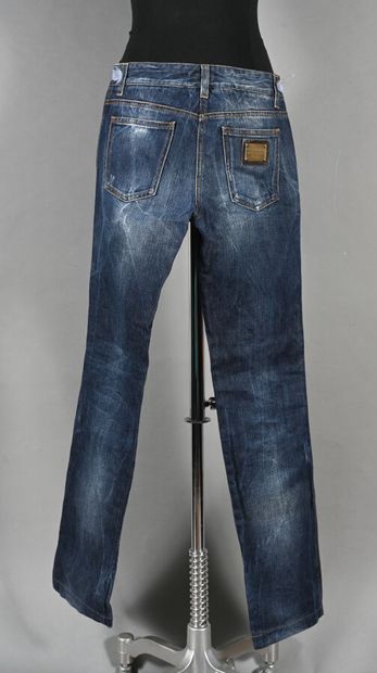 DOLCE & GABBANA. Raw denim denim pants with...