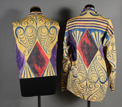 VERSUS GIANNI VERSACE. Chemise et gilet coordonnés...
