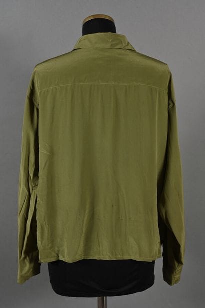 YVES SAINT LAURENT Variation. Khaki silk...