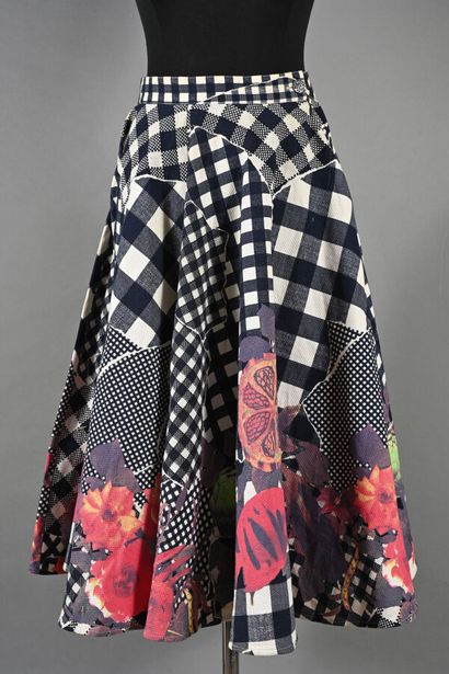 CHRISTIAN LACROIX. Ample jupe mi-longue en...