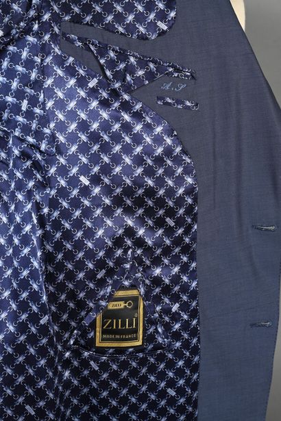 ZILLI. Veste d'homme bleu marine en laine...